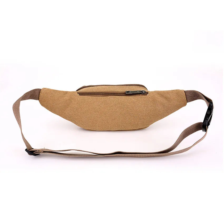 Men Durable Waist Pack Canvas Hip Bum Military Bag