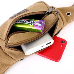 Men Durable Waist Pack Canvas Hip Bum Military Bag