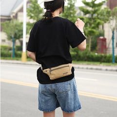 Men Casual Fanny Waist Pack Canvas Hip Bum Bag Pouch