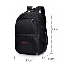 Casual Laptop Backpack Large Capacity Travel Sports Bag Vintage