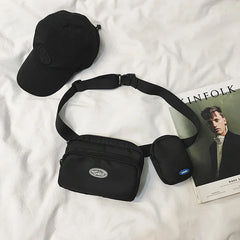 Men Chest Bags Tactical Waist Bags Canvas Fanny Pack Hip-hop Belt Bags