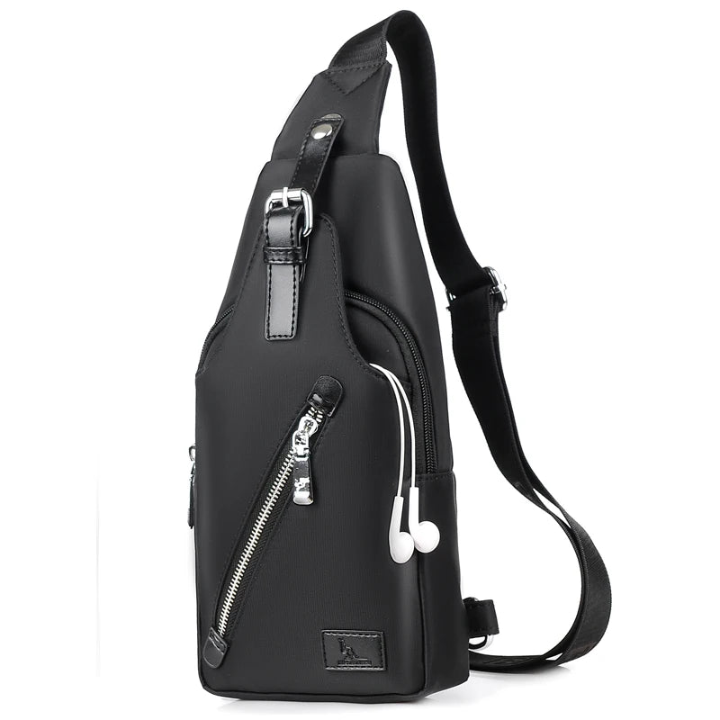 Men Chest Pack Short Trip Messengers Chest Bag Crossbody Water Repellent Shoulde