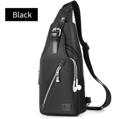 Men Chest Pack Short Trip Messengers Chest Bag Crossbody Water Repellent Shoulde