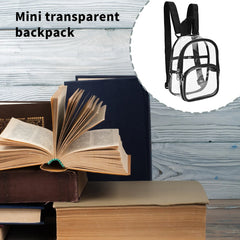 Men Clear Backpack Casual Outdoor PVC Rucksack Schoolbag