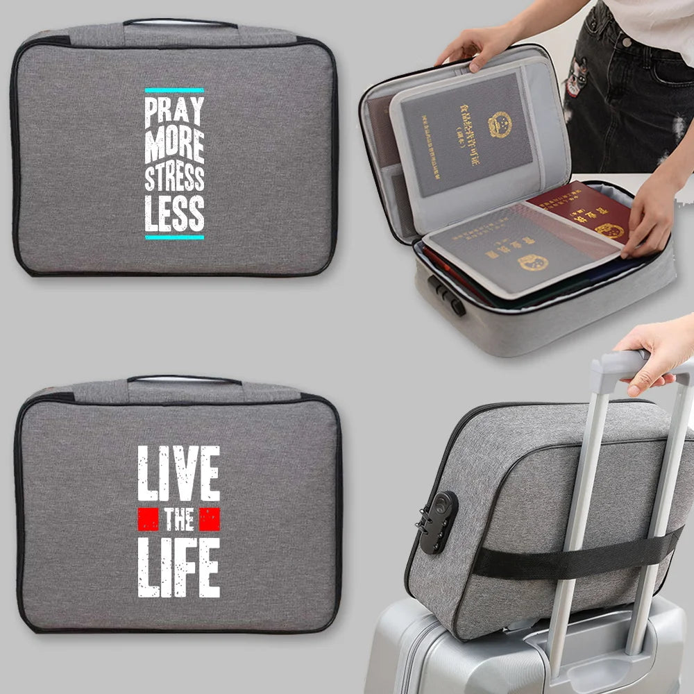 Men Women Organizer Handbag Waterproof Briefcase Travel Bag