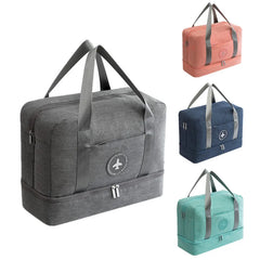 Double Layer Travel Bag Wet Dry Separation Beach Bag Duffle Pouch