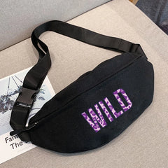 Wild Print Waist Bag Pack for Outdoor Sports