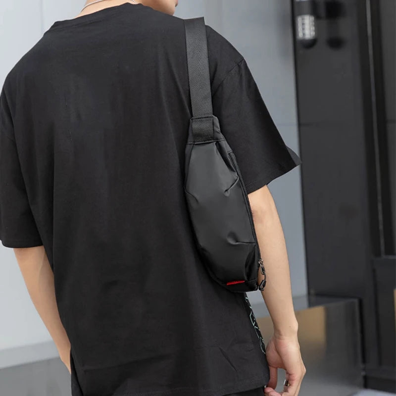 Men Fanny Pack Teenager Outdoor Sports Waist Bag Shoulder Bag Travel Pouch