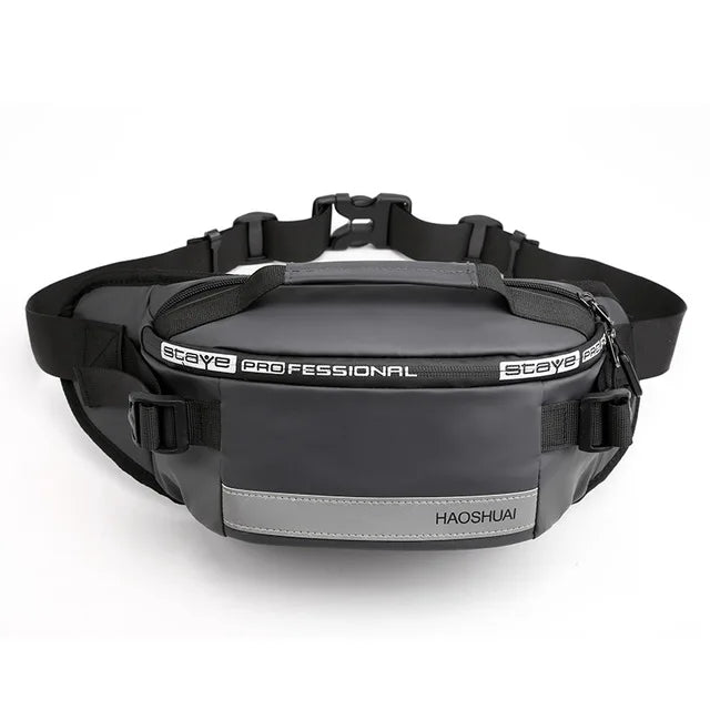 Men Anti-theft Waist Bag Reflective Running Fanny Pack Waterproof