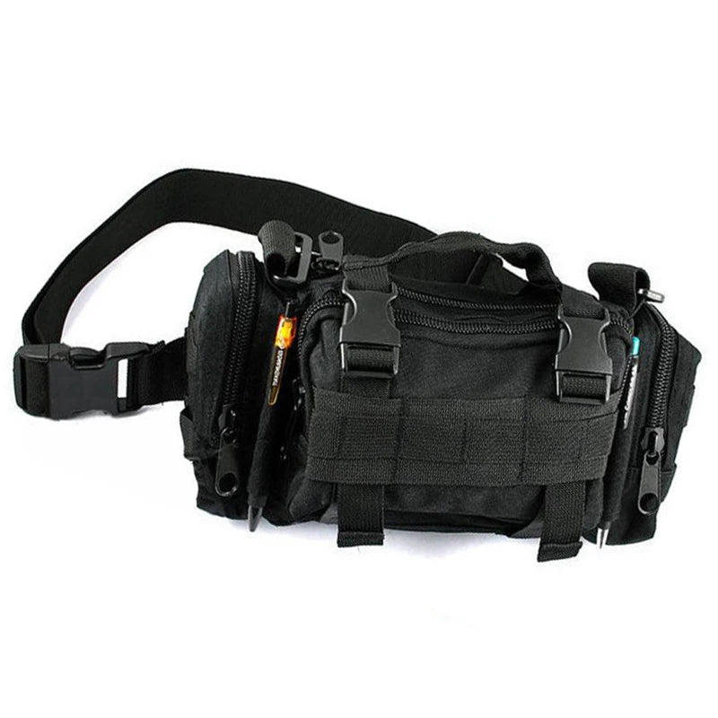 Men Camo Waist Pack Canvas Military Bag