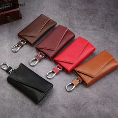Men Key Wallets Leather Versatile House Keys Protection Holders Storage