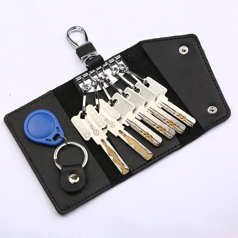 Men Key Wallets Leather Versatile House Keys Protection Holders Storage