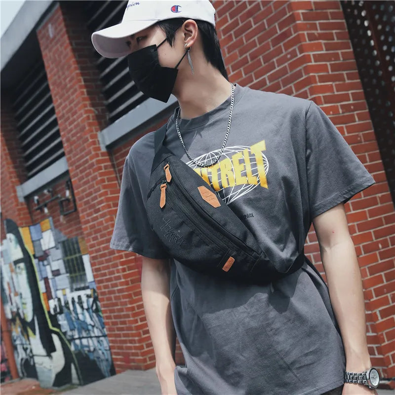 Waterproof Oxford Chest Bag Men Women Shoulder Crossbody Bag