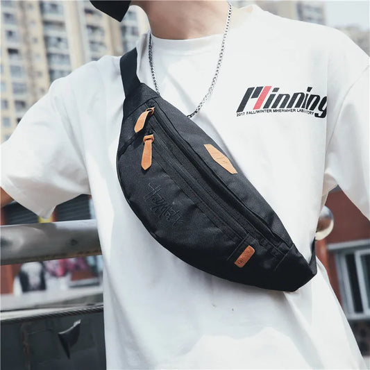 Waterproof Oxford Chest Bag Men Women Shoulder Crossbody Bag