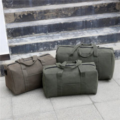 Large Capacity Canvas Folding Travel Bag Unisex Luggage Storage Duffel XA858M
