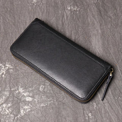 Men Leather Clutch Bag Large Capacity Male Wallets Cell Phone Pocket