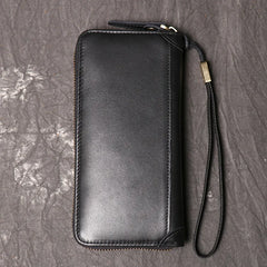 Men Leather Clutch Bag Large Capacity Male Wallets Cell Phone Pocket