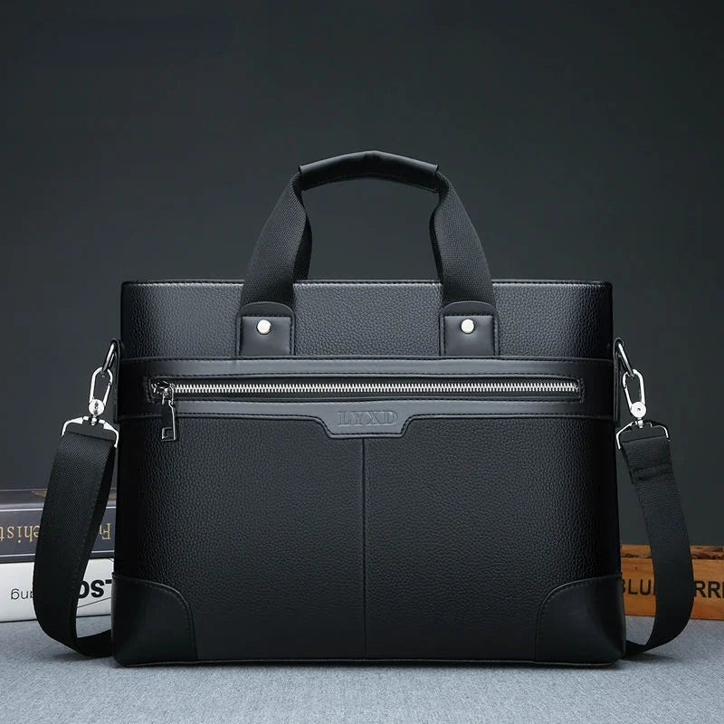 Men Leather Handbags Casual Laptop Bags Male Business Travel Messenger Bags