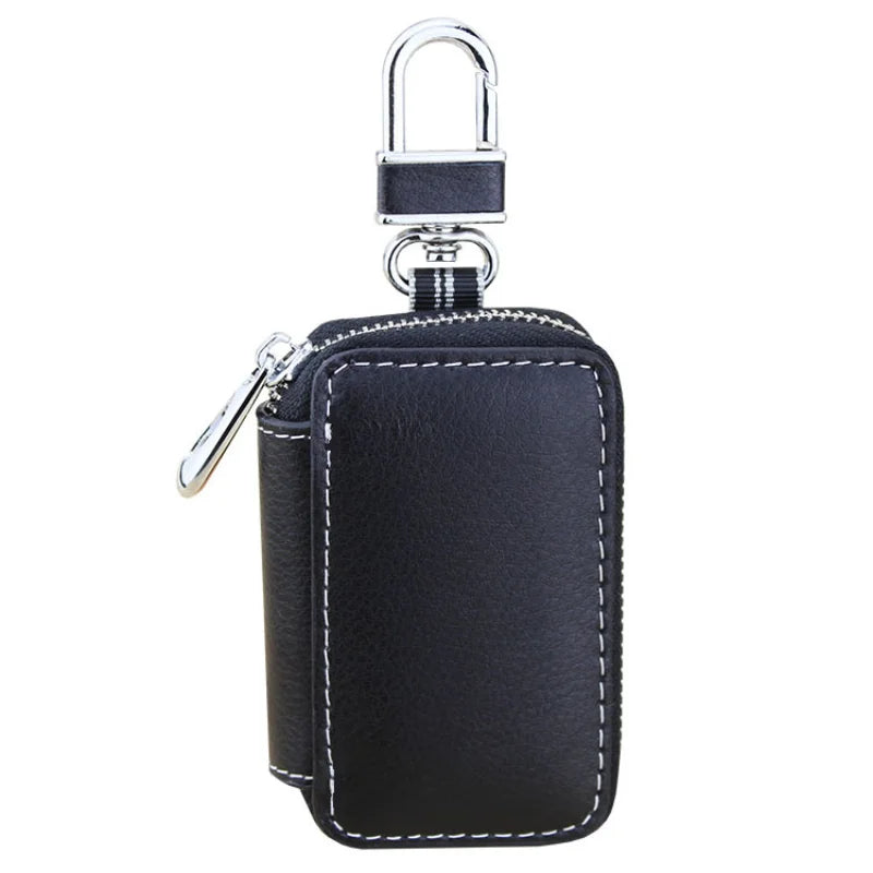 Men Retro Leather Key Holder Housekeeper Black