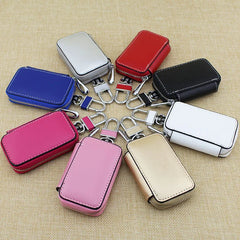 Leather Retro Car Key Housekeeper Holder Unisex Key Case Zip Wallets