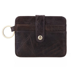 Men Leather Slim Wallet Small Purse Mini Money Bag Thin Portomonee Carteras