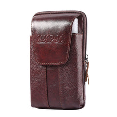 Men Leather Waist Pack Bum Bag Classic Texture Multi-function