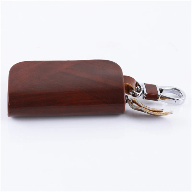 Leather Key Holder Organizer Zipper Key Case Bag
