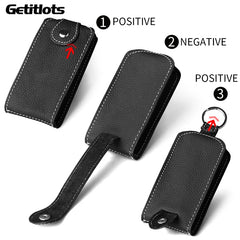 Men Key Wallet Leather Pull-style Car Key Holder Case Housekeeper Soft Leather