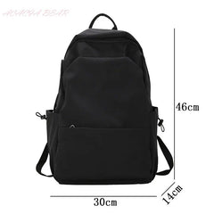 Large Capacity Backpack Solid School Bag Unisex Travel Rucksack Mochila