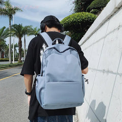 Large Capacity Backpack Solid School Bag Unisex Travel Rucksack Mochila