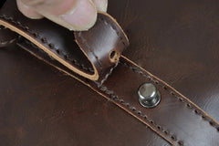 Vintage Men Leather Messenger Bag Business Casual Man Small Bag