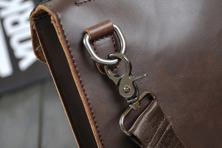 Vintage Men Leather Messenger Bag Business Casual Man Small Bag