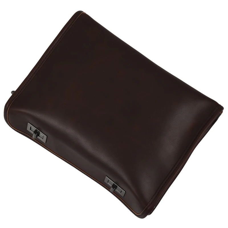 Men Leather Messenger Briefcase Laptop Shoulder Crossbody Bag