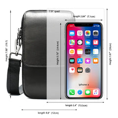 Men Leather Waist Bag Outdoor Leisure Bag Diagonal Small Square Package Belt Mob