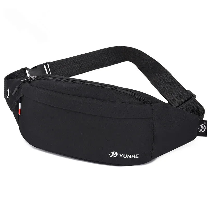 Men Grey Waist Bag Pack Functional Large Belt Pouch