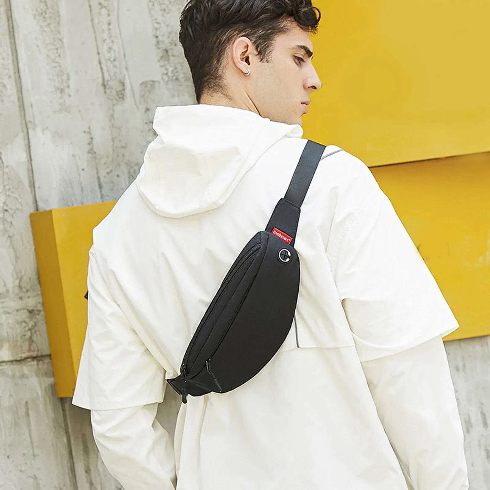 Solid Men Messenger Bag Casual Waist Bag Women Purse 15 Computer Stylish