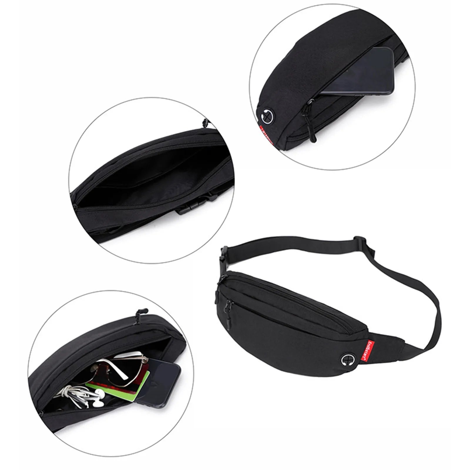 Solid Men Messenger Bag Casual Waist Bag Women Purse 15 Computer Stylish