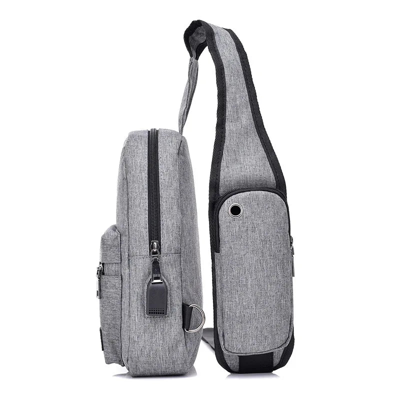 Men Messenger Bags Pack Casual Chest Bags Oxford Waterproof Crossbody Bag