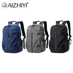 Men USB Charging Laptop Backpack Waterproof School Bag