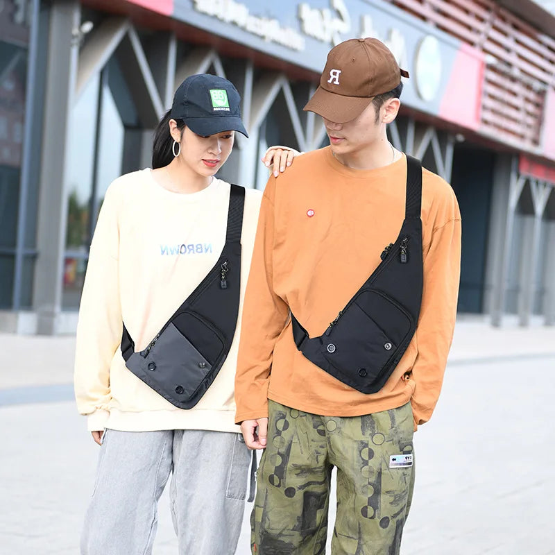 Men Casual Shoulder Bag Leisure Travel Outdoor Crossbody Sling Chest Bag