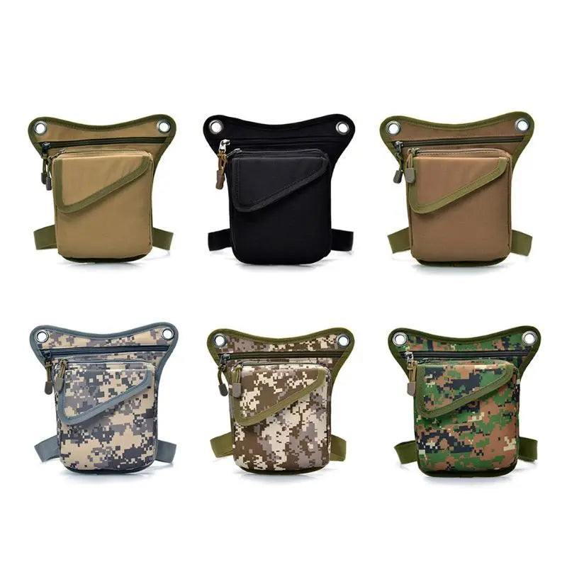 Nylon Motorcycle Hip Belt Double Zip Waist Fanny Pack