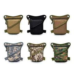 Nylon Motorcycle Hip Belt Double Zip Waist Fanny Pack