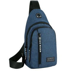 One Shoulder Backpack Sling Bag USB Boys Cycling Sports Travel Bag