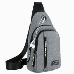 One Shoulder Backpack Sling Bag USB Boys Cycling Sports Travel Bag