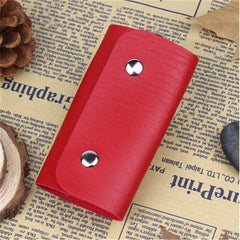 Men PU Leather Key Wallet Keychain Organizer Bags Holder Manager