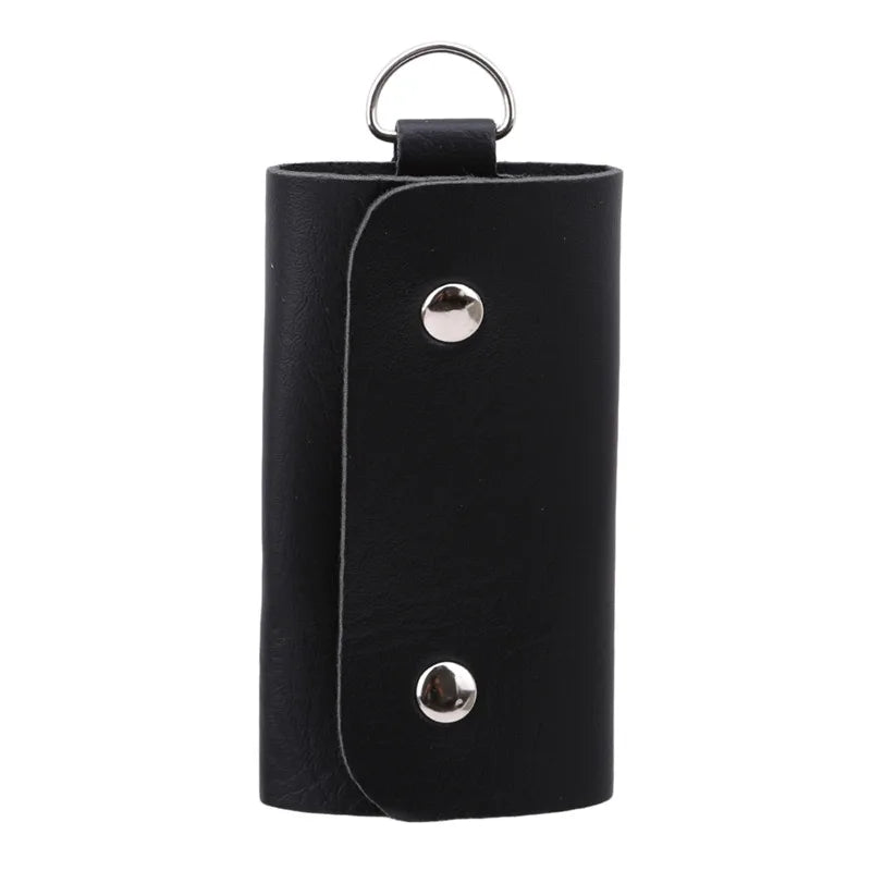 Men PU Leather Key Wallet Keychain Organizer Bags Holder Manager