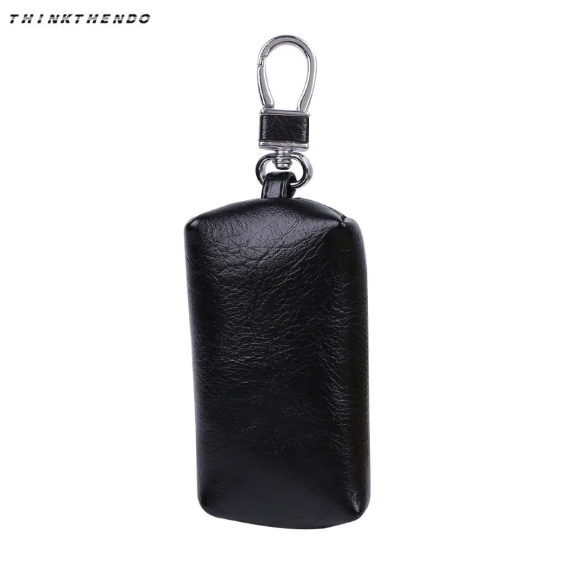PU Leather Zipper Key Wallet Unisex Car Key Holders