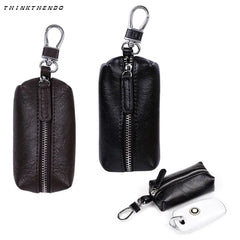 PU Leather Zipper Key Wallet Unisex Car Key Holders