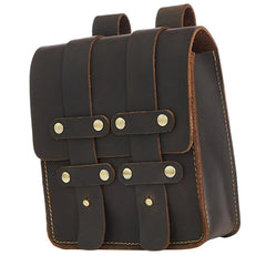 Medieval Style Dark Brown Phone Case PU Leather Fanny Pack