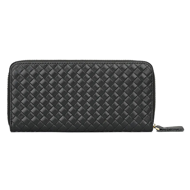Men Leather Long Wallet Cow Leather Clutch Bag Business Billfold